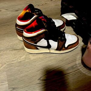 Jordan Kids Sneakers - White, Black, Brown